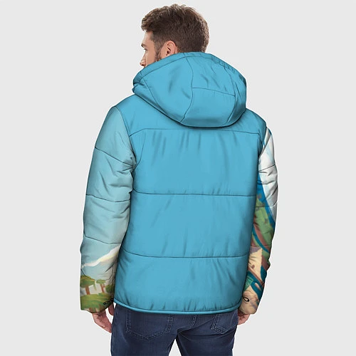 Мужская зимняя куртка Minecraft Woodcutter / 3D-Светло-серый – фото 4