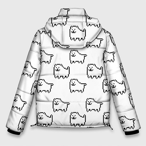 Мужская зимняя куртка Undertale Annoying dog white / 3D-Черный – фото 2