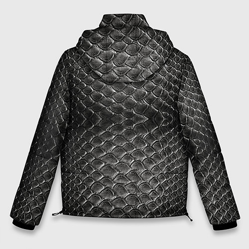 Мужская зимняя куртка Черная кожа / 3D-Черный – фото 2