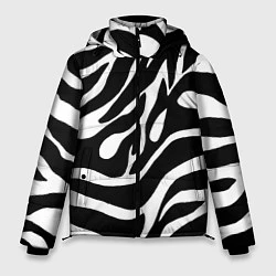 Куртка зимняя мужская Зебра, цвет: 3D-черный
