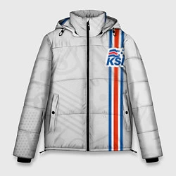 Куртка зимняя мужская Сборная Исландии по футболу, цвет: 3D-красный