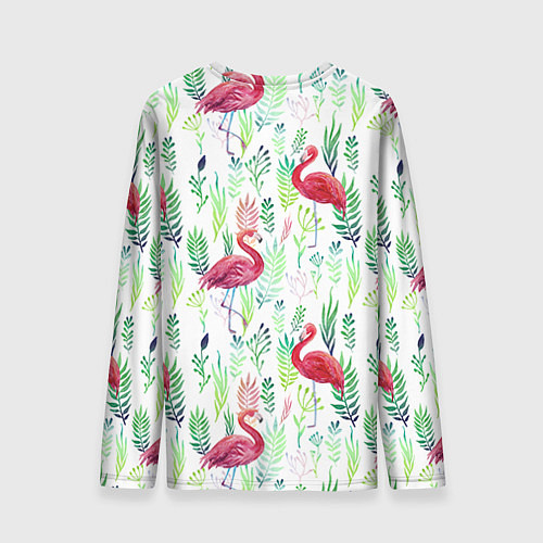 Мужской лонгслив Цветы и бабочки 2 / 3D-принт – фото 2