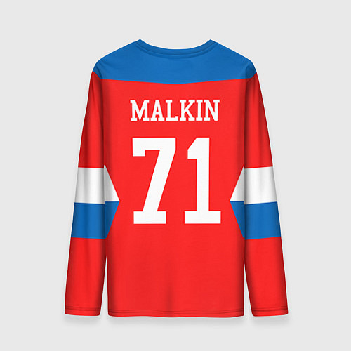Мужской лонгслив Сборная РФ: #71 MALKIN / 3D-принт – фото 2