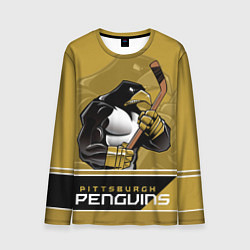Лонгслив мужской Pittsburgh Penguins, цвет: 3D-принт