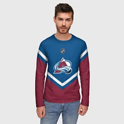 Лонгслив мужской NHL: Colorado Avalanche, цвет: 3D-принт — фото 2