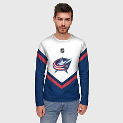 Лонгслив мужской NHL: Columbus Blue Jackets, цвет: 3D-принт — фото 2
