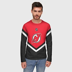 Лонгслив мужской NHL: New Jersey Devils, цвет: 3D-принт — фото 2