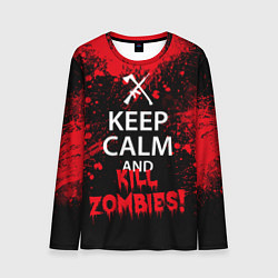 Лонгслив мужской Keep Calm & Kill Zombies, цвет: 3D-принт