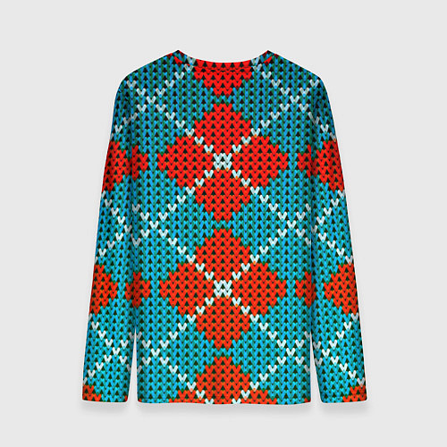Мужской лонгслив Knitting pattern / 3D-принт – фото 2