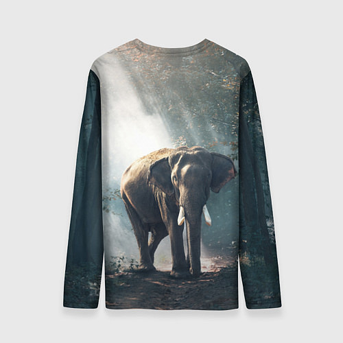 Мужской лонгслив Слон в лесу / 3D-принт – фото 2