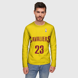Лонгслив мужской Cavaliers Cleveland 23: Yellow, цвет: 3D-принт — фото 2
