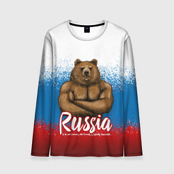 Лонгслив мужской Russian Bear, цвет: 3D-принт