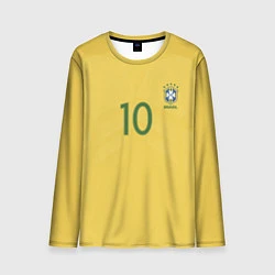 Лонгслив мужской Сборная Бразилии: Неймар ЧМ-2018, цвет: 3D-принт
