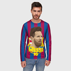 Лонгслив мужской FCB Lionel Messi, цвет: 3D-принт — фото 2