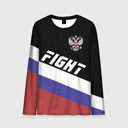 Лонгслив мужской Fight Russia, цвет: 3D-принт