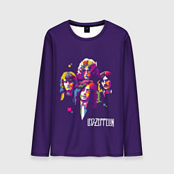 Лонгслив мужской Led Zeppelin: Violet Art, цвет: 3D-принт