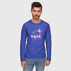 Лонгслив мужской NASA: Blue Space, цвет: 3D-принт — фото 2