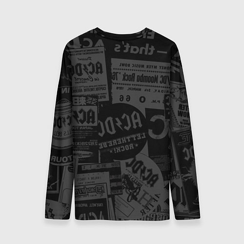 Мужской лонгслив AC/DC: Journalese / 3D-принт – фото 2