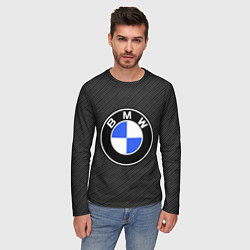Лонгслив мужской BMW CARBON БМВ КАРБОН, цвет: 3D-принт — фото 2