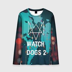 Лонгслив мужской Watch Dogs 2: Network Hack, цвет: 3D-принт