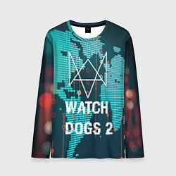 Лонгслив мужской Watch Dogs 2: Network Hack, цвет: 3D-принт