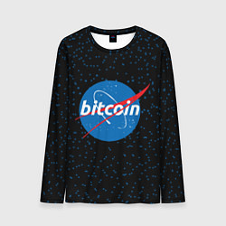 Лонгслив мужской Bitcoin NASA, цвет: 3D-принт
