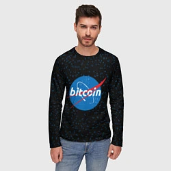 Лонгслив мужской Bitcoin NASA, цвет: 3D-принт — фото 2