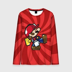 Лонгслив мужской Super Mario: Red Illusion, цвет: 3D-принт