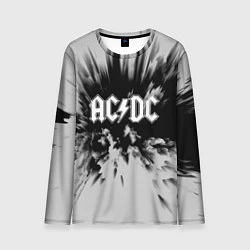 Лонгслив мужской AC/DC: Grey & Black, цвет: 3D-принт