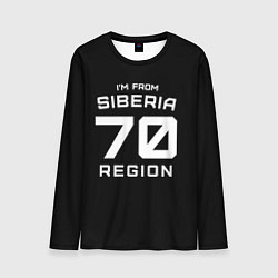 Мужской лонгслив Im from Siberia: 70 Region