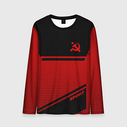 Лонгслив мужской USSR: Black Sport, цвет: 3D-принт