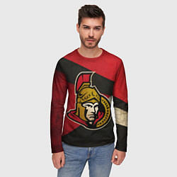 Лонгслив мужской HC Ottawa Senators: Old Style, цвет: 3D-принт — фото 2