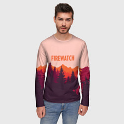 Лонгслив мужской Firewatch: Orange Style, цвет: 3D-принт — фото 2