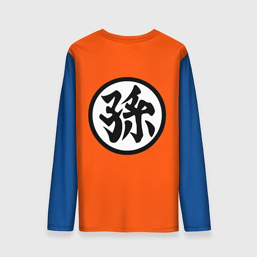 Мужской лонгслив DBZ: Goku Kanji Emblem / 3D-принт – фото 2