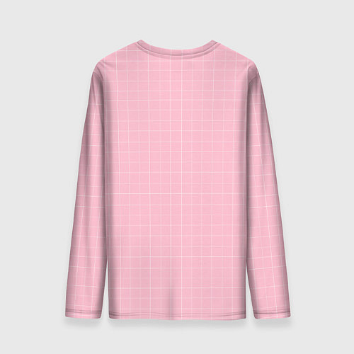 Мужской лонгслив BTS: Pink Grid / 3D-принт – фото 2