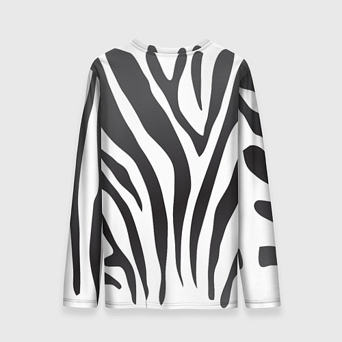 Мужской лонгслив Африканская зебра / 3D-принт – фото 2