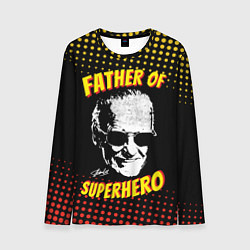 Лонгслив мужской Stan Lee: Father of Superhero, цвет: 3D-принт