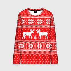 Мужской лонгслив Новогодние олени