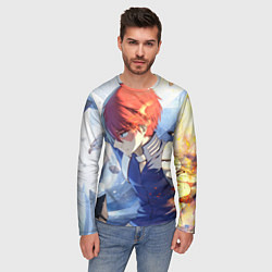 Лонгслив мужской Моя геройская академия Шото, цвет: 3D-принт — фото 2