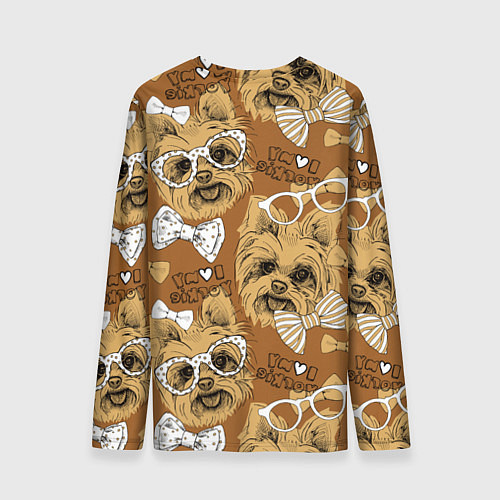 Мужской лонгслив I love my Yorkie / 3D-принт – фото 2
