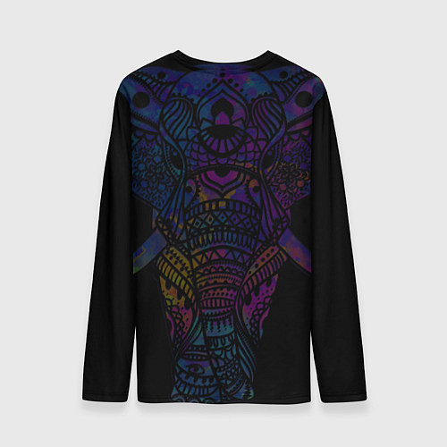 Мужской лонгслив Слон орнамент / 3D-принт – фото 2
