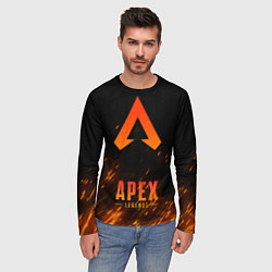 Лонгслив мужской Apex Legends: Orange Flame, цвет: 3D-принт — фото 2