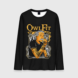 Лонгслив мужской Owl Fit, цвет: 3D-принт