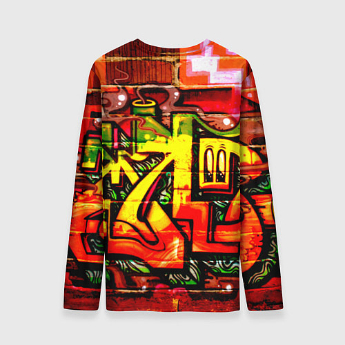 Мужской лонгслив Red Graffiti / 3D-принт – фото 2