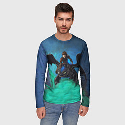Лонгслив мужской Как приручить дракона, цвет: 3D-принт — фото 2