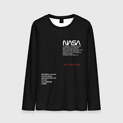 Лонгслив мужской NASA, цвет: 3D-принт
