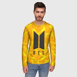 Лонгслив мужской BTS: Yellow Style, цвет: 3D-принт — фото 2