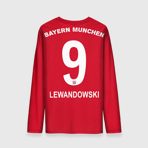 Мужской лонгслив FC Bayern: Lewandowski Home 19-20 / 3D-принт – фото 2
