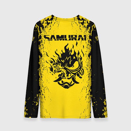 Мужской лонгслив Cyberpunk 2077 Samurai logo / 3D-принт – фото 2