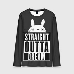 Лонгслив мужской Тоторо Straight outta dream, цвет: 3D-принт